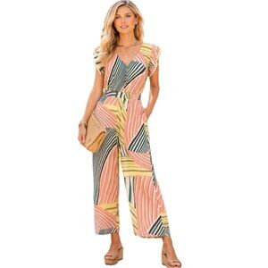 THML Multicolor Geometric Jumpsuit